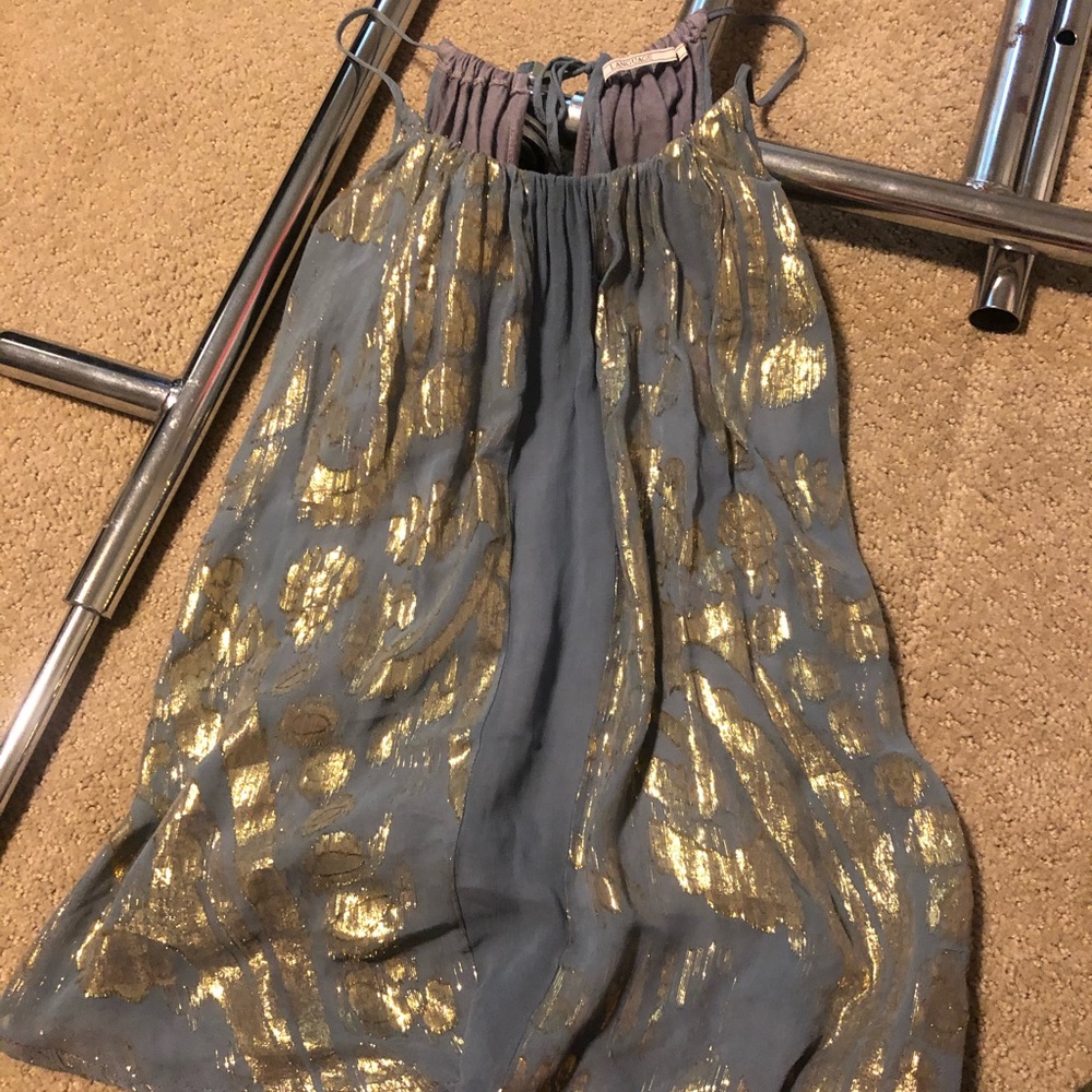 Silver metallic tank
